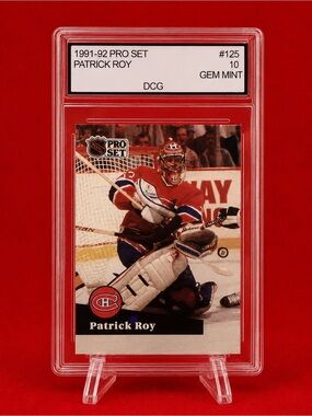 1991 Pro Set Patrick Roy Hockey Card -DCG 10 Gem Mint